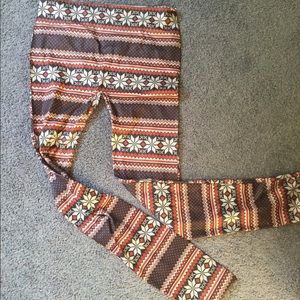 Festive print leggings